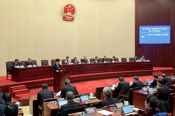 省十四屆人大常委會第十九次會議舉行第二次全體會議